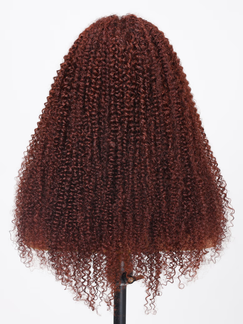 7x5 Bye-Bye Knots Wig Glueless Lace Sunset  Curly for Reddish Brown Wig