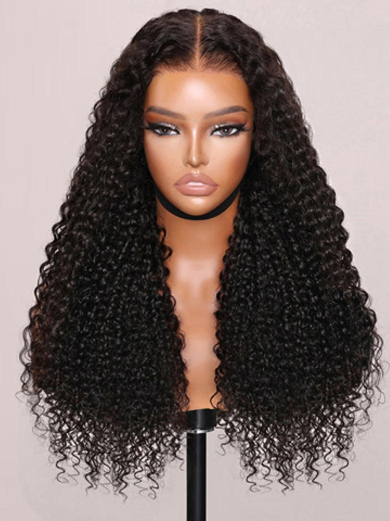 24inch 200% Density 7x5 Bye-Bye Knots Wig Glueless Lace Curly Wig With Bleached Invisible Knots with Baby Hair