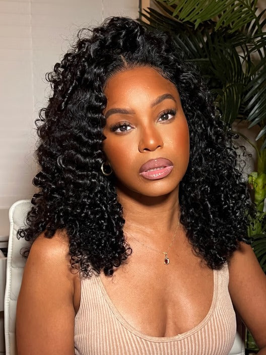 24inch 200% Density 7x5 Bye-Bye Knots Wig Glueless Lace Curly Wig With Bleached Invisible Knots with Baby Hair