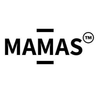 Black 'MAMAS' logo on a white background